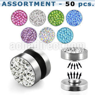blk417 316l magnetic fake plug with ferido in colors