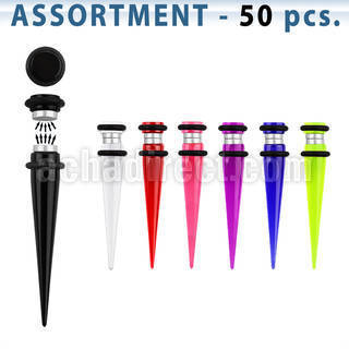 blk420 magnetic acrylic uv fake taper with o ring in colors