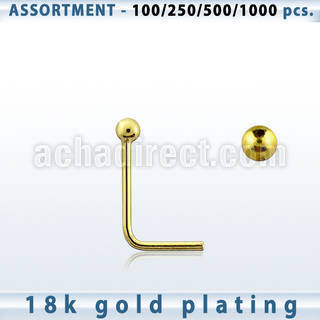 blk461 sterling silver nose stud with 1 5mm ball shaped top