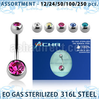 blk484 316l steel belly banana w 8 5mm jewel ball