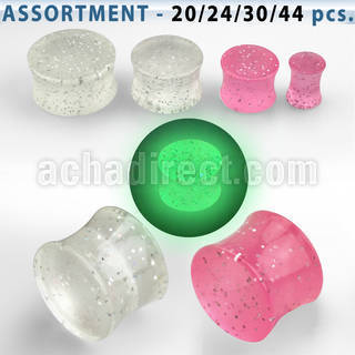 blk512 dual use acrylic plug glitter plug luminous plug