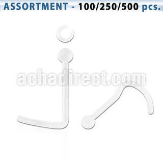 blk543 bulk bio flex nose screw retainers w 2mm ball shaped top