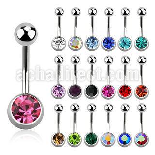 bn1cg 316l steel belly banana w 8mm bezel ball plain ball