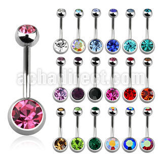 bn2cg 316l steel belly banana with an 8mm 5mm bezel ball