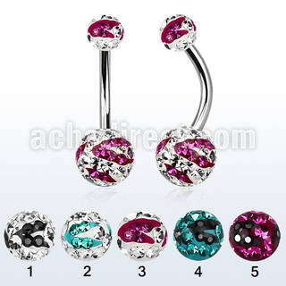 bn2frgc 316l steel belly banana 58mm multi crystal zebra balls
