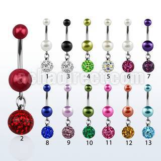 bndpr9 pearl belly banana w ferido 8mm dangling ball w resin