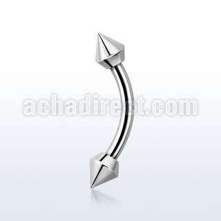 bnecne 316l steel eyebrow banana with special shaped 3mm cone