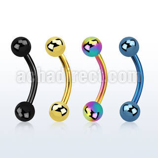 bnetb4 banana ceja acero quirurgico anodizado bolas 4mm venta
