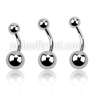 bng 316l steel belly banana with 5 8mm plain steel ball