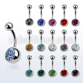bnmtj30 steel belly banana w 8mm steel ball w ferido crystals