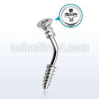 bnscw 316l steel belly banana w cross screw top screw tip