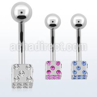 bnsdc 316l steel belly banana w steel ball crystal dice