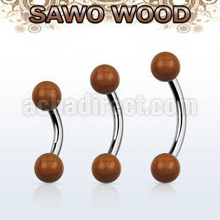 bnsw5 organic belly banana w steel post w 5mm sawo wood balls