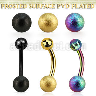 bntfo6 anodized steel belly banana w 6mm frosted steel ball