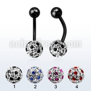 bntfr8a anodized 316l steel belly banana w dotted ferido ball