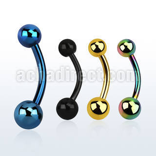 bnts anodized 316l steel belly banana with 5 6mm ball