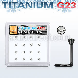 box w 16 black titanium g23 nose screws 1mm w cystals