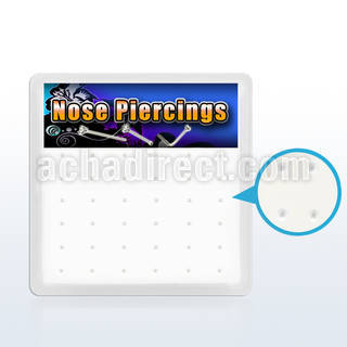 br13b box with foam 36 holes for nose piercing inc sticker