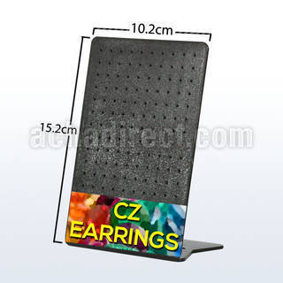 br6 black acrylic empty display for 60 pairs of ear studs