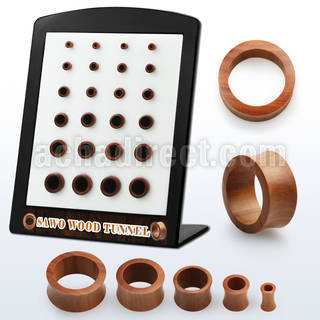 brdpws display 24 dilataciones tunel doble flare madera sawo 3mm 12mm venta