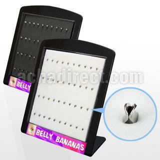 brey3 display acrilico piercings display vacio espuma negra blanca 40 clips piercing ombligo distribuidor mayorista