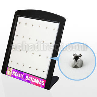 brey5 empty display with white foam 24 clip for belly banana