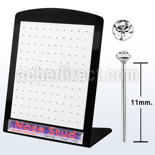 brnyc display w bend it yourself  nose studs w 1.5mm crystal