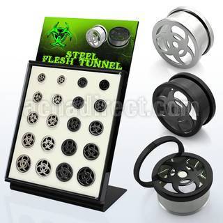 brpg145a board w polished steel screwfit tunnel w biohazard