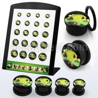 brpg169 board of acrylic screwfit plug with tree frog logo
