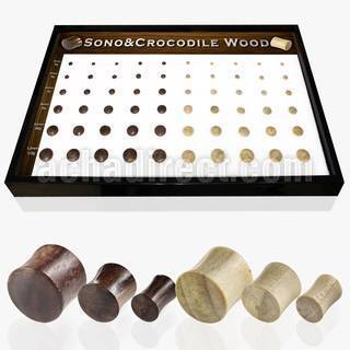 brpg74 board of sono crocodile wood double flared plug