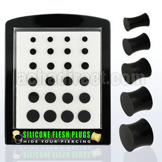 brsipg3 display 24 retainers plug silicona negra 4mm 12mm distribuidor