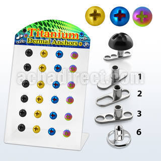 brtsa6 titanium g23 dermal w anodized steel round screw nut