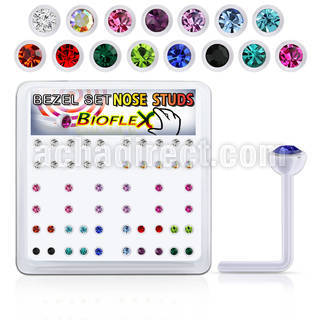 bxa39 box w 120 bio  flex nose studs w 2.5mm crystals
