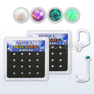 bxbinswo box w bio flex nose screws w 1.5mm synthetic opal tops