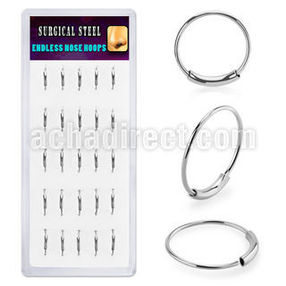 bxend1 316l steel endless nose rings display 25