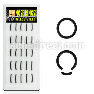 bxsgt1 display box of black pvd plated segment rings