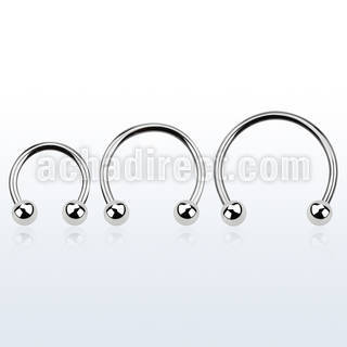 cbeb4l xxl 316l steel circular barbell, 16g w two 4mm balls