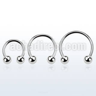 cbeb5l xxl 316l steel circular barbell, 16g w two 5mm balls