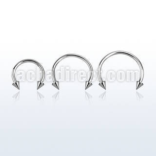 cbecn2 316l steel circular barbell with two 2mm cones