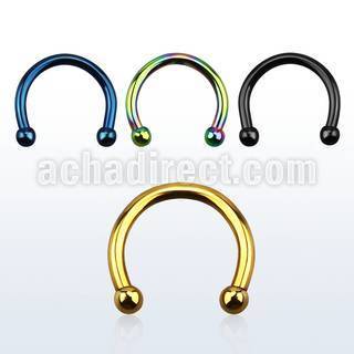 cbetb2 anodized 316l steel circular barbell with 2mm balls