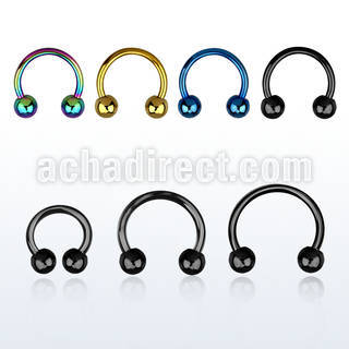 cbetb4 anodized 316l steel circular barbell with 3mm balls