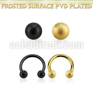 cbetfo4 anodized steel circular barbell w 4mm frosted steel ball