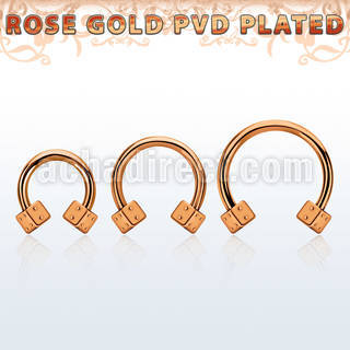 cbettd25 barbel circular acero 316l pvd oro rosa dados 2 5mm distribuidor