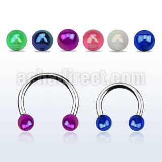 cbeuvbab barbell circular acero quirurgico bolas acrilicas recubrimiento ab 3mm distribuidor mayorista
