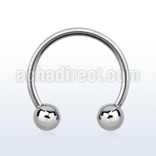 cbg 316l steel circular barbell with two 5mm balls