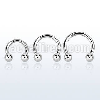 cbm 316l steel circular barbell with two 5mm balls