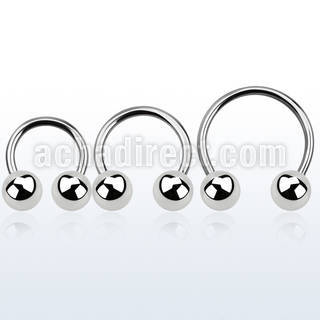 cbmb8l xxl steel circular barbell, 14g w 8mm balls