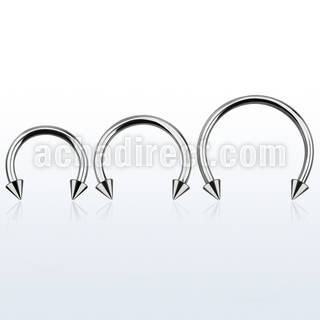 cbmcn5l xxl steel circular barbell, 14g w 5mm cones