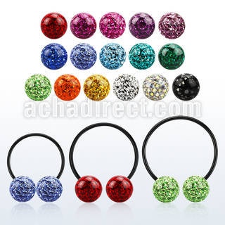 cbmtf10l xxl black steel cbr w 10mm multi crystal balls 