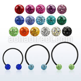 cbmtf6l xxl black steel cbr w 10mm multi crystal balls 